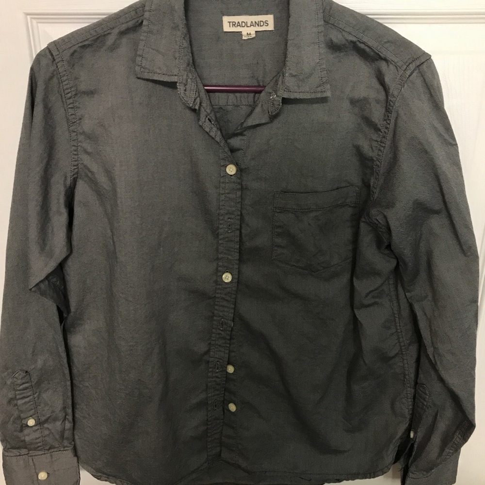 Tradlands 101 Girlfriends Oxford Shirt, Charcoal